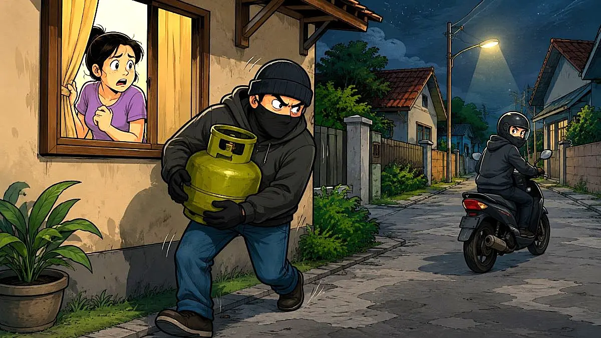 Ilustrasi marak kasus pencurian di perumahan