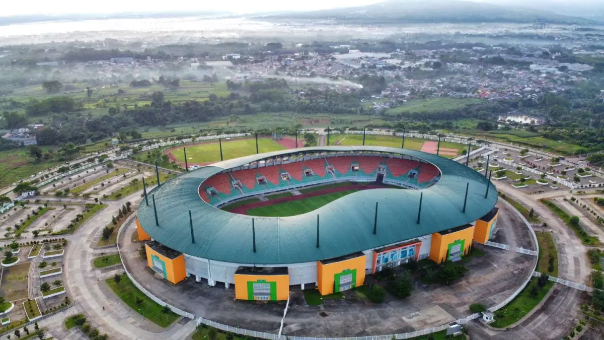 Stadion Pakansari, Bogor, tempat timnas Indonesia menjamu Kamboja dan Vietnam di fase grup Piala AFF 2026. (net)