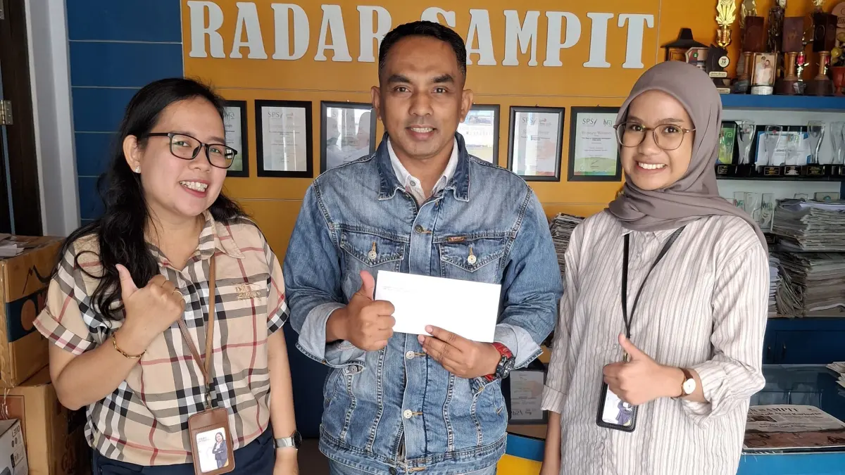 Perwakilan Hotel Midtown Xpress Sampit, saat menyampaikan dukungannya untuk suksesnya event Gowes Kemerdekaan 2026. (istimewa)