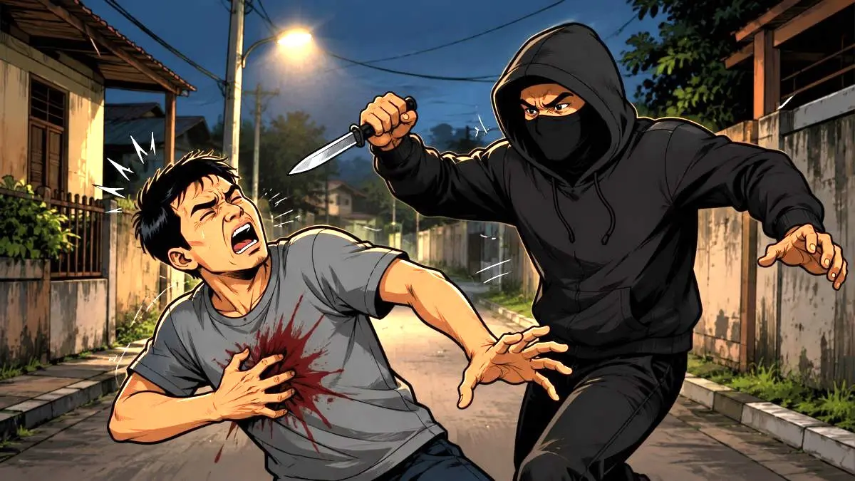 -	Ilustrasi penusukan