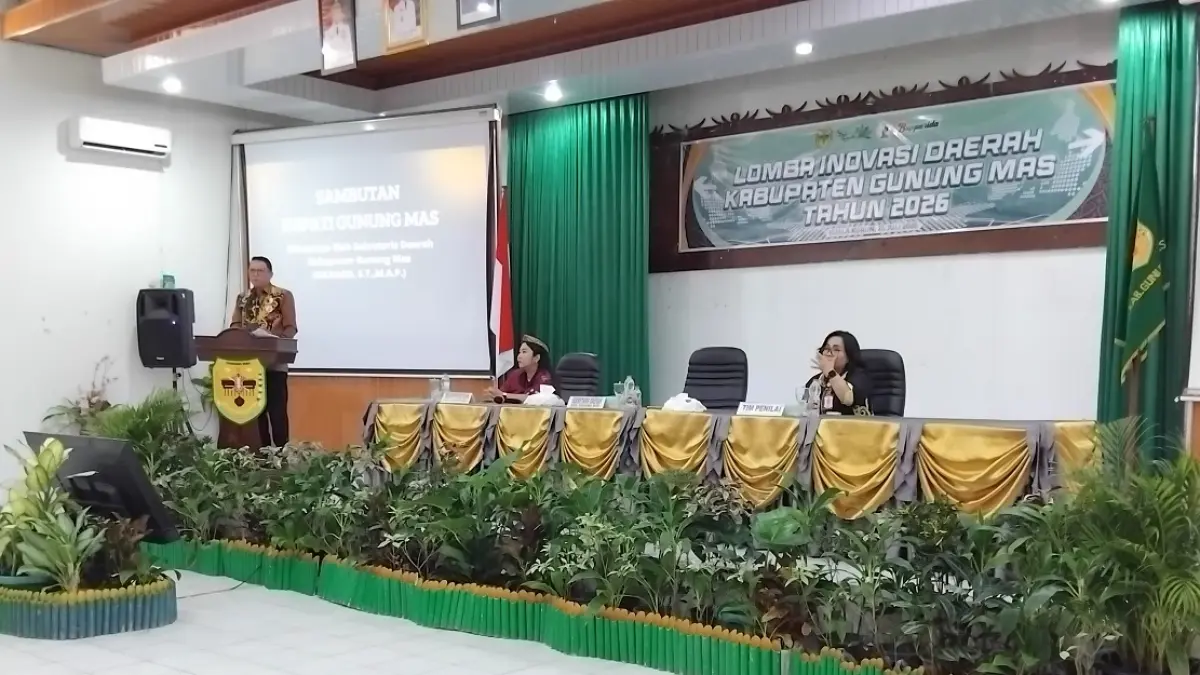 Suasana pembukaan lomba inovasi daerah tahun 2026, di aula kantor bapperida setempat, Kamis (23/7). (ARHAM SAID/RADAR SAMPIT)&nbsp;