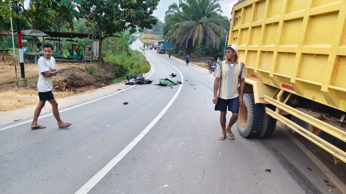 MUSIBAH : Seorang pelajar SMP dilaporkan tewas akibat kecelakaan di Jalan Desa Beringin Agung, Kecamatan Antang Kalang, Kotim, Senin (27/7/2026) pagi. FOTO: IST/RADAR SAMPIT 