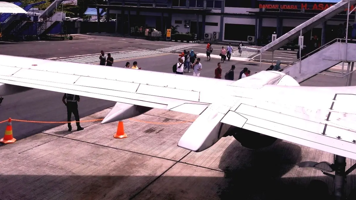 Embarkasi penumpang di Bandara H Asan Sampit. (dok.radarsampit)