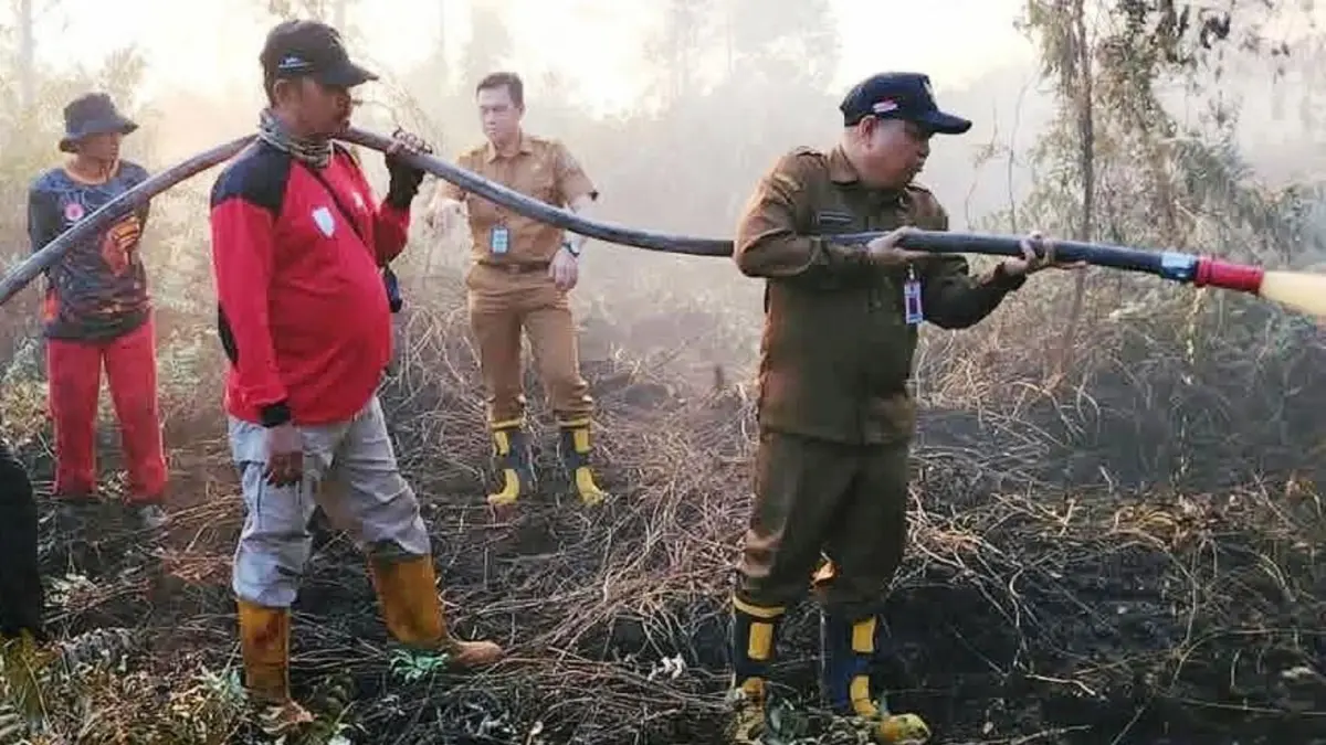 Penanganan karhulta di Kabupaten Pulang Pisau, dari unsur tim gabungan. (istimewa)