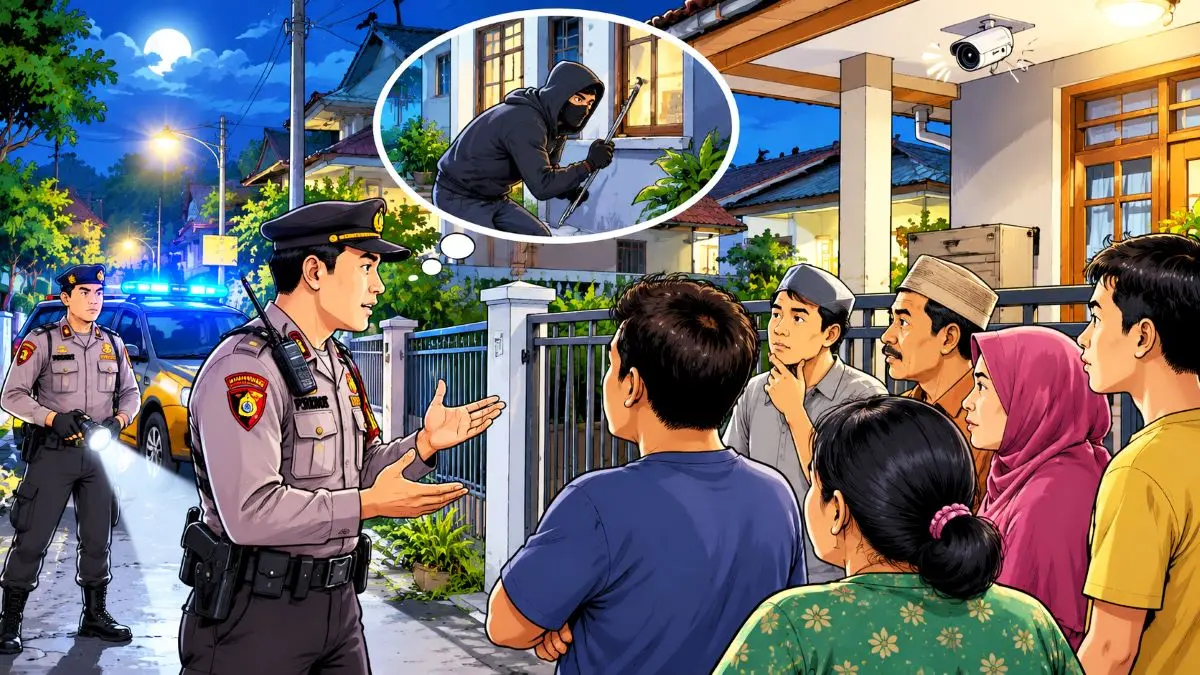 ilustrasi polisi imbau warga waspada pencurian