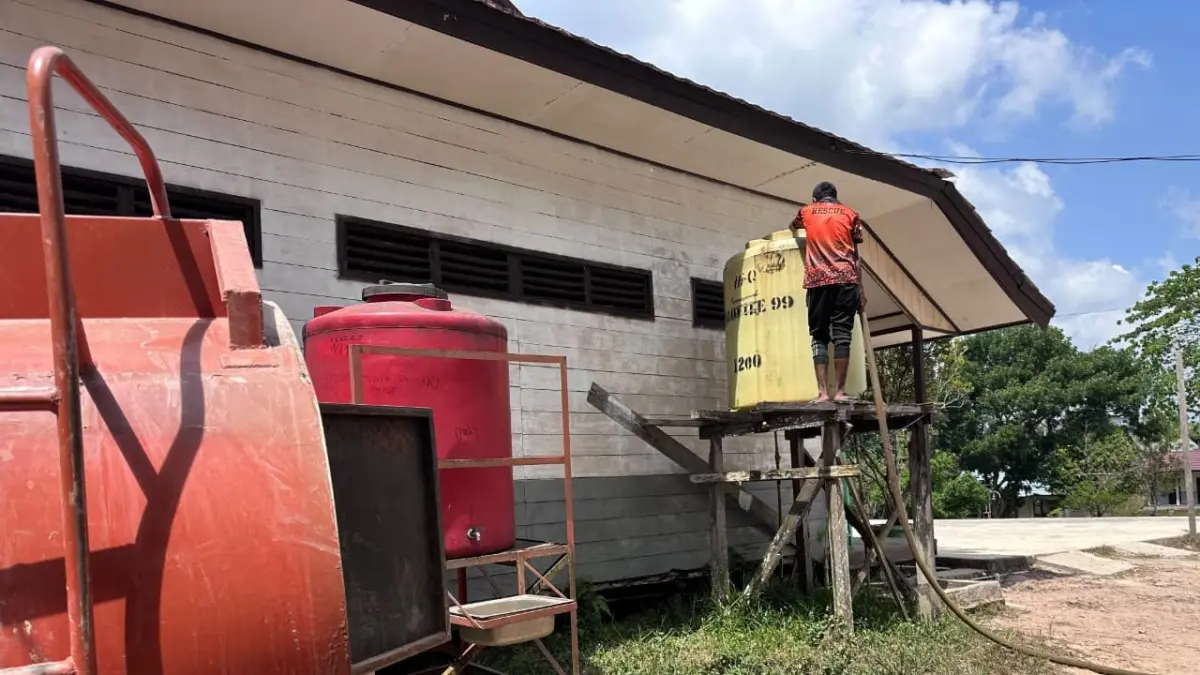 BPBD Kabupaten Lamandau bergerak cepat mendistribusikan bantuan air bersih di wilayah Kabupaten Lamandau, Kamis (30/7).
