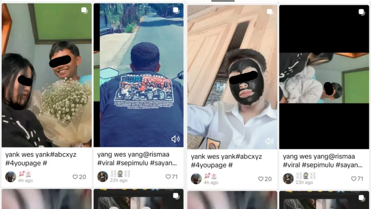 Tangkapan layar tagar yank wes yank viral di media sosial beberapa hari ini. (SC Tiktok)