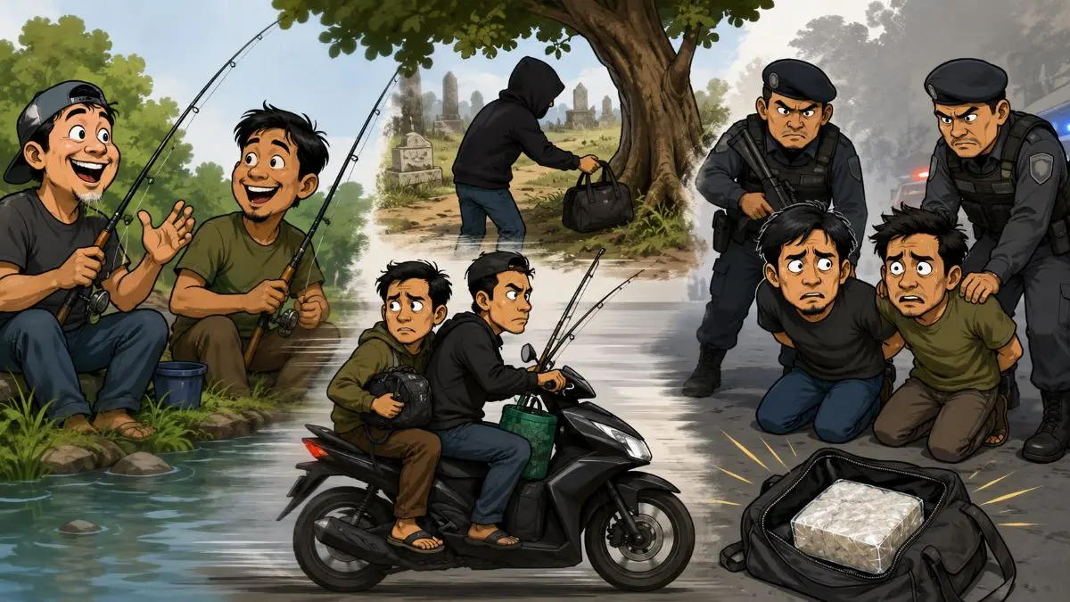ilustrasi penangkapan kurir narkoba