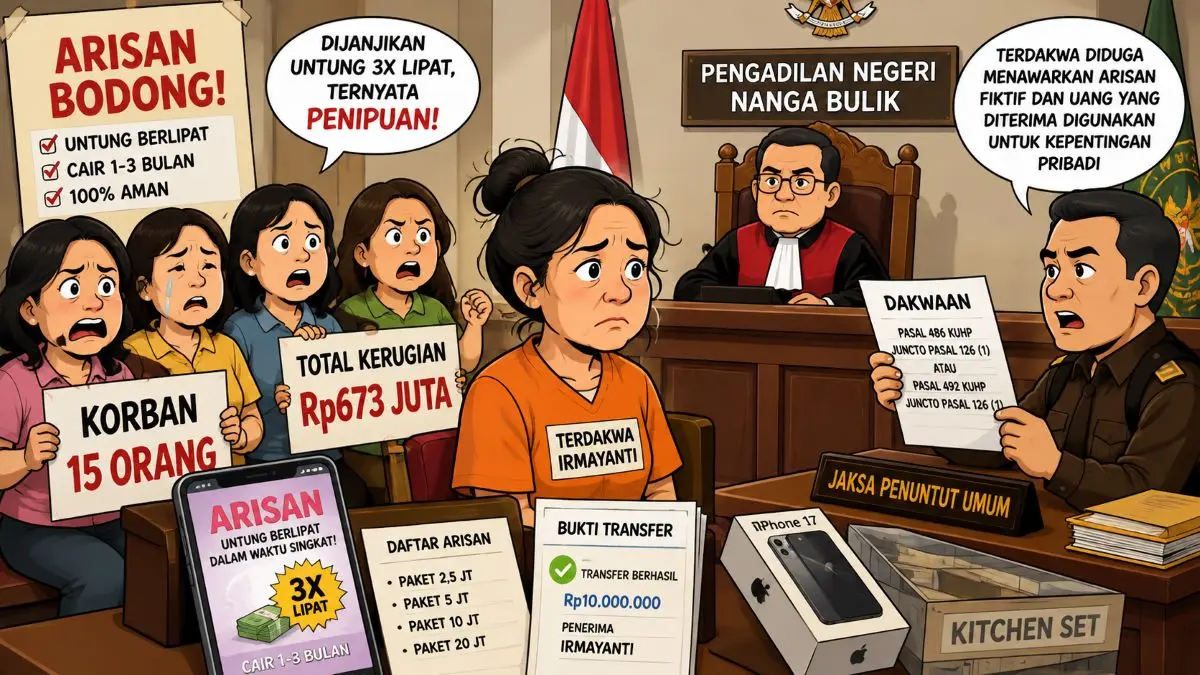 ilustrasi persidangan arisan bodong
