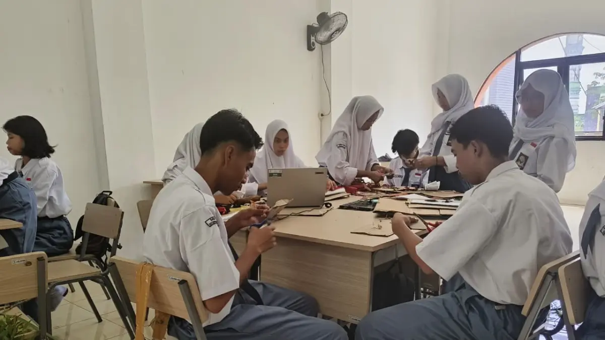 Kegiatan belajar mengajar di Sekolah Rakyat Terintegrasi (SRT) 55 Kotim.  (Akbar/Radar Sampit)