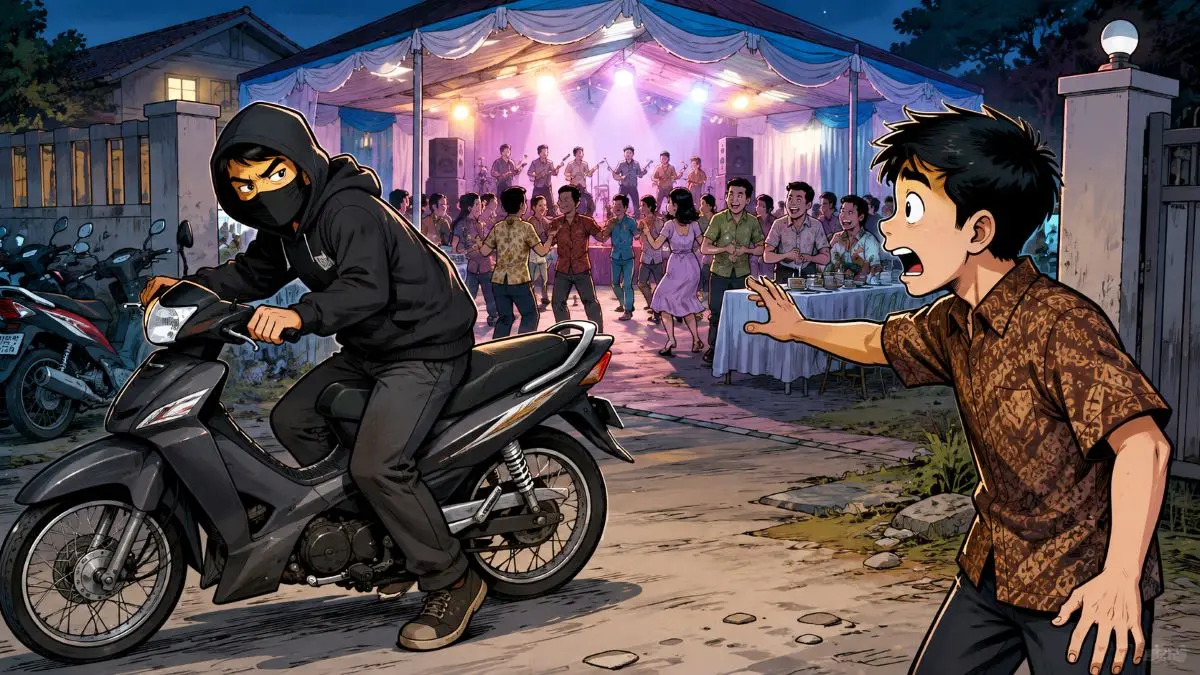 ilustrasi curanmor/AI
