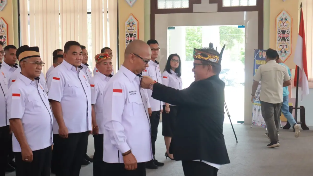 Suasana pelantikan Pengurus KONI Kabupaten Katingan periode 2026–2030 di Pendopo Bupati Katingan, Rabu (5/8/2026). (KONI Katingan)