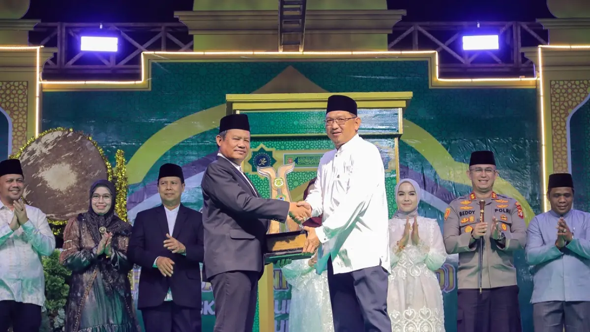 Pembukaan Musabaqah Tilawatil Qur’an dan Hadits XIX dan Festival Seni Qasidah (FSQ) Tingkat Kabupaten Seruyan 2026 di kawasan Islamic Center, Kecamatan Seruyan Hilir, Kamis (6/8) malam. (RIFANI/RADAR SAMPIT)