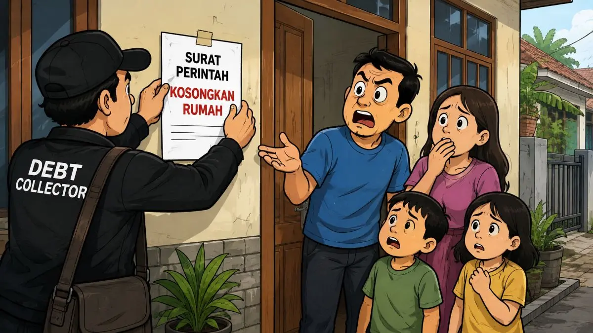 ilustrasi penagih utang
