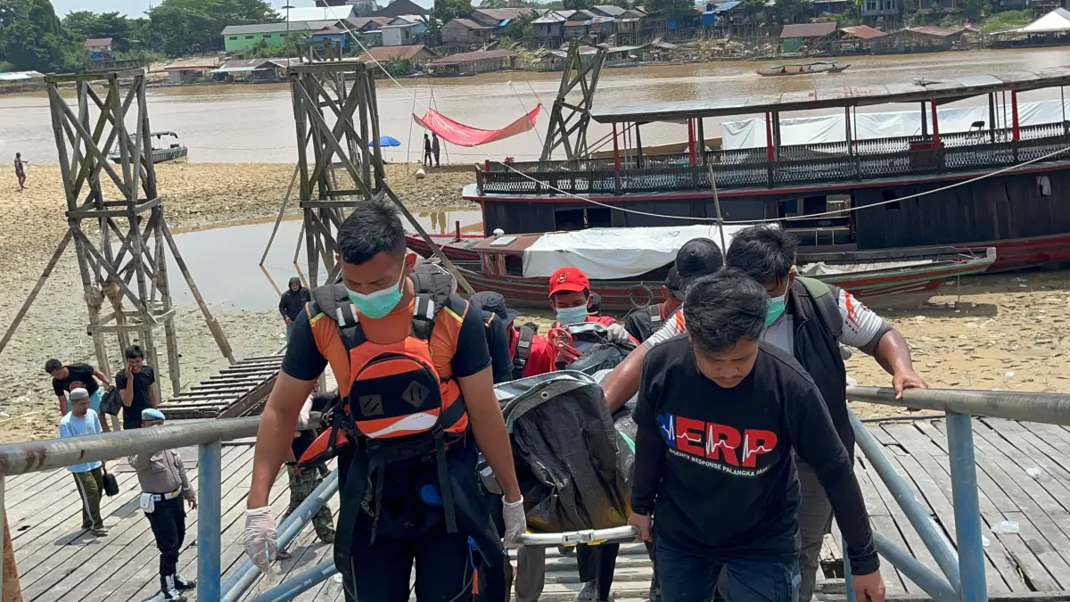 Muhammad Kaspi Rosyadi (12), warga Kampung Baru Cempedak ditemukan meninggal setelah tenggelam di Sungai Kahayan, Senin (10/8/2026) (Basarnas/Radar Sampit)