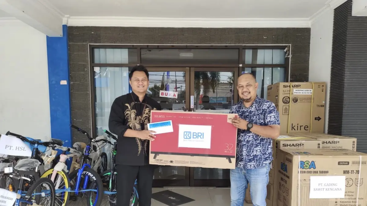 Dukungan hadiah dari Bank BRI Cabang Sampit, berupa Smart TV untuk event Gowes Kemerdekaan 2026. (bella/radarsampit)