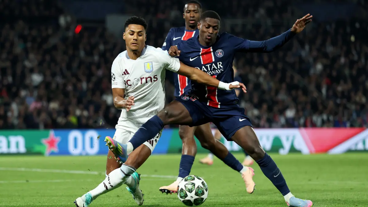 Pertemuan pemain PSG dan Aton Villa di ajang Liga Champions Eropa musim lalu.(net)

