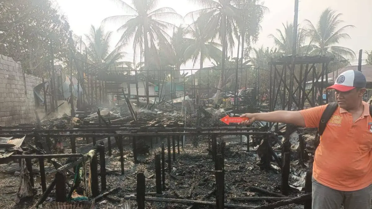 Lokasi eks kebakaran di Jalan Mendawai I, Palangka Raya, Rabu (13/8).(istimewa)
