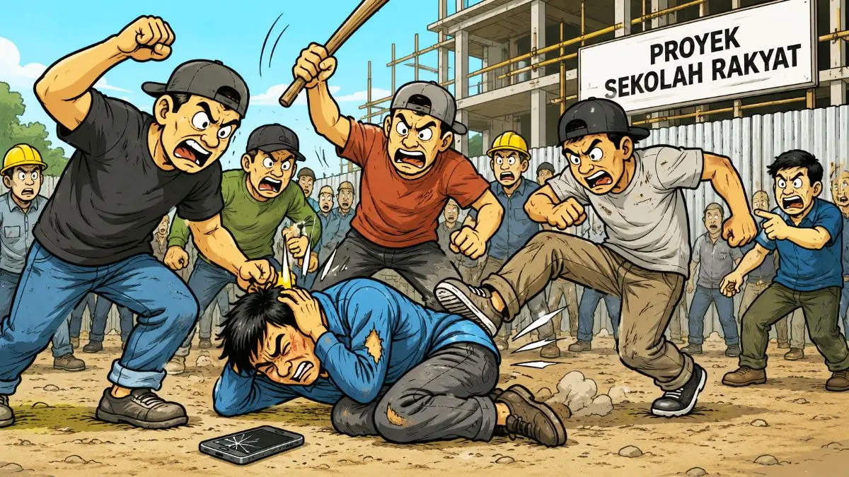 Ilustrasi pelaku pencurian ditangkap massa
