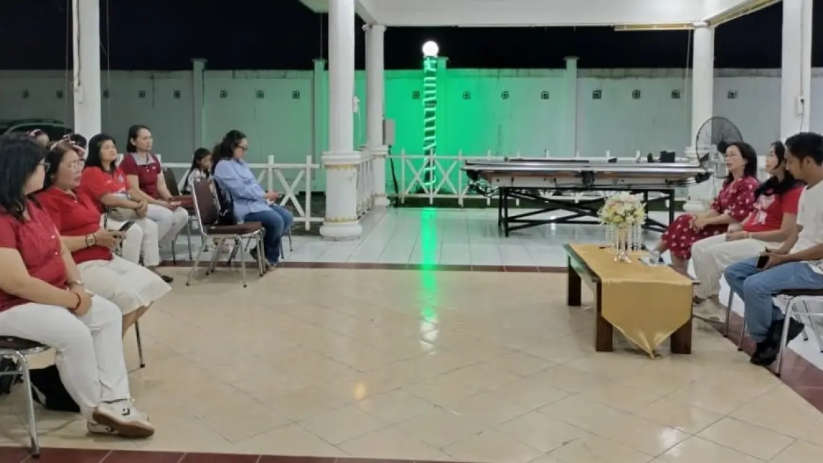 Suasana rapat jajaran pengurus TP-PKK Kabupaten Gumas, Senin (10/8) malam. (TP-PKK GUNUNG MAS FOR RADAR SAMPIT)&nbsp;
