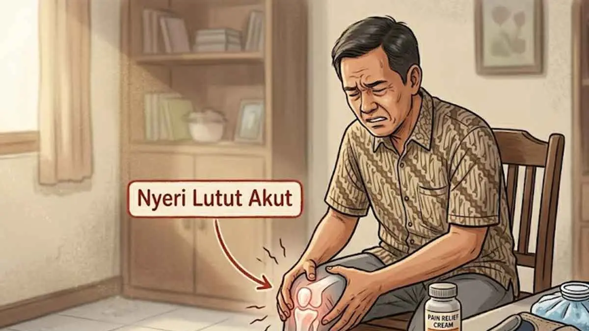 Ilustrasi Nyeri Lutut (AI)