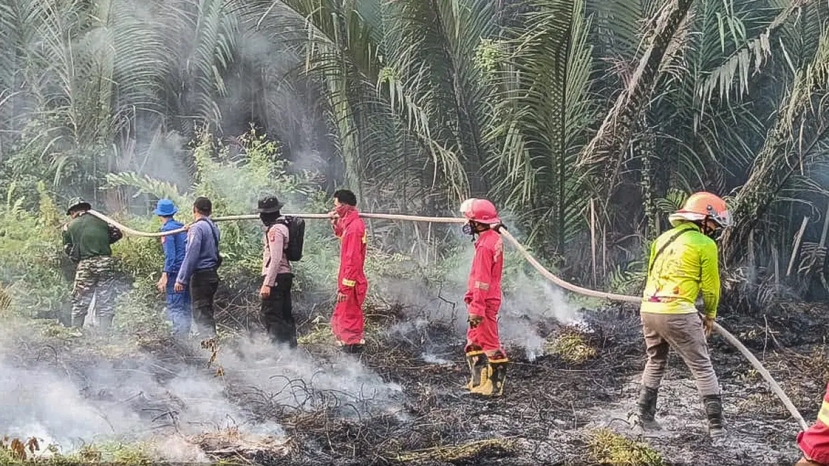 Personel gabungan bergerak ke lokasi karhutla di Desa Sungai Undang, Kecamatan Seruyan Hilir, untuk melakukan pemadaman. (rifani/radar sampit)&nbsp;