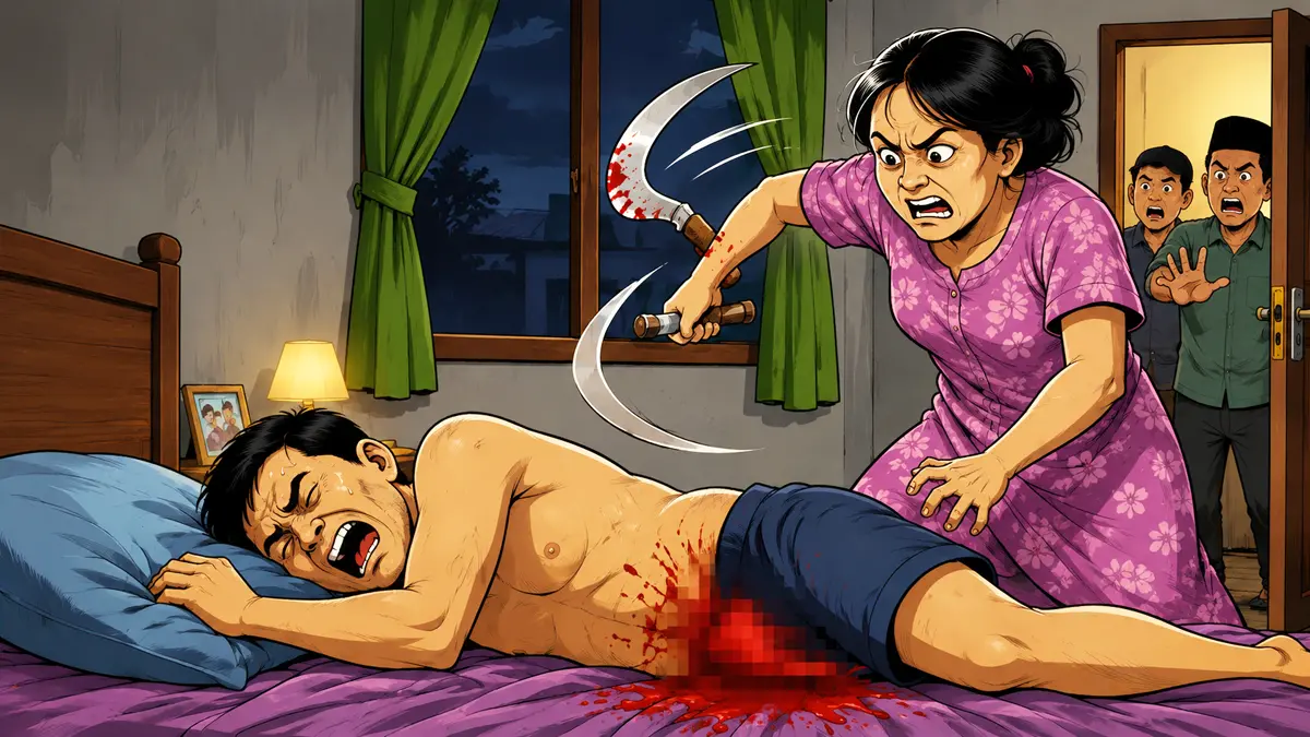 ilustrasi pembacokan/mode AI