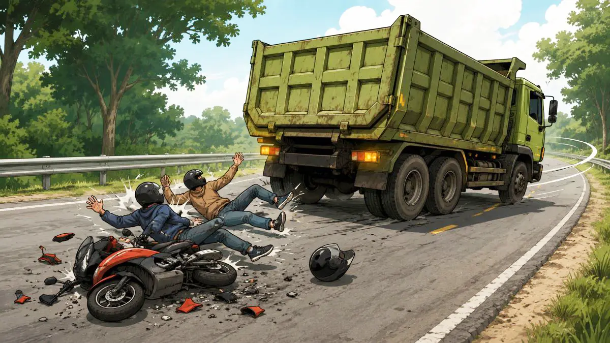 ILUSTRASI: Kecelakaan jalur Sampit - Pangkalan Bun kilometer 11 (mode AI).