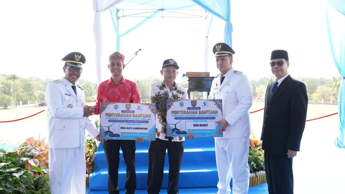Pemerintah Kabupaten Lamandau mempercepat pemerataan akses internet di wilayah blankspot dengan menyalurkan bantuan perangkat internet satelit Starlink.  (ist) 
