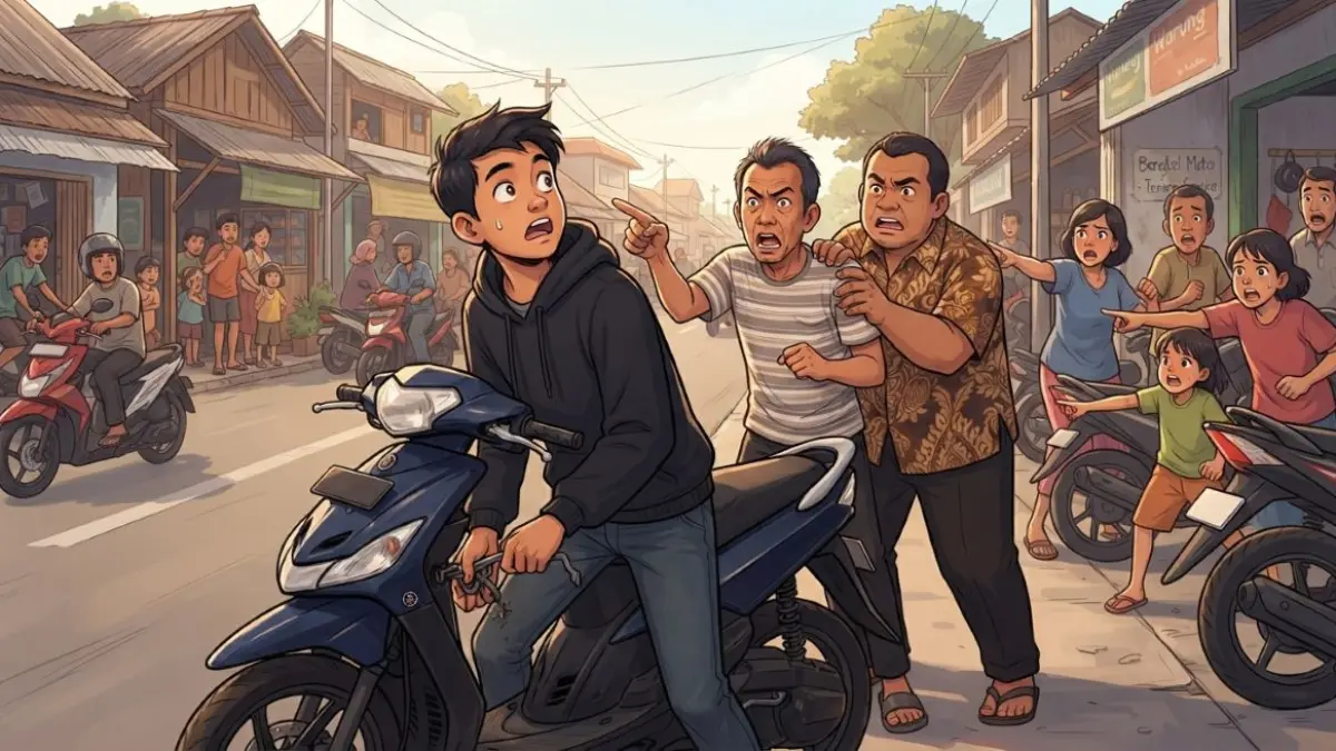 ilustrasi pencurian sepeda motor