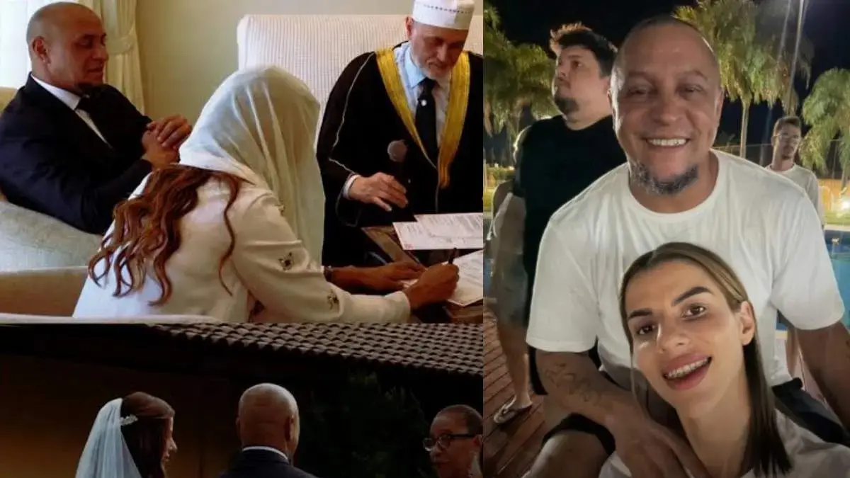 Roberto Carlos ketika mempersunting istrinya yang berasal dari Maroko. (net)