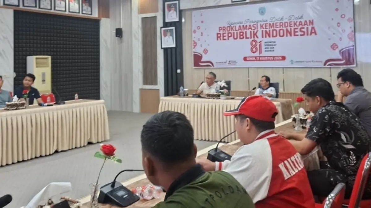 Rapat Koordinasi Kelancaran Distribusi BBM Bersubsidi di Aula Sekretariat Daerah Kabupaten Lamandau, Jumat (21/8/2026). (Ria/Radar Sampit)