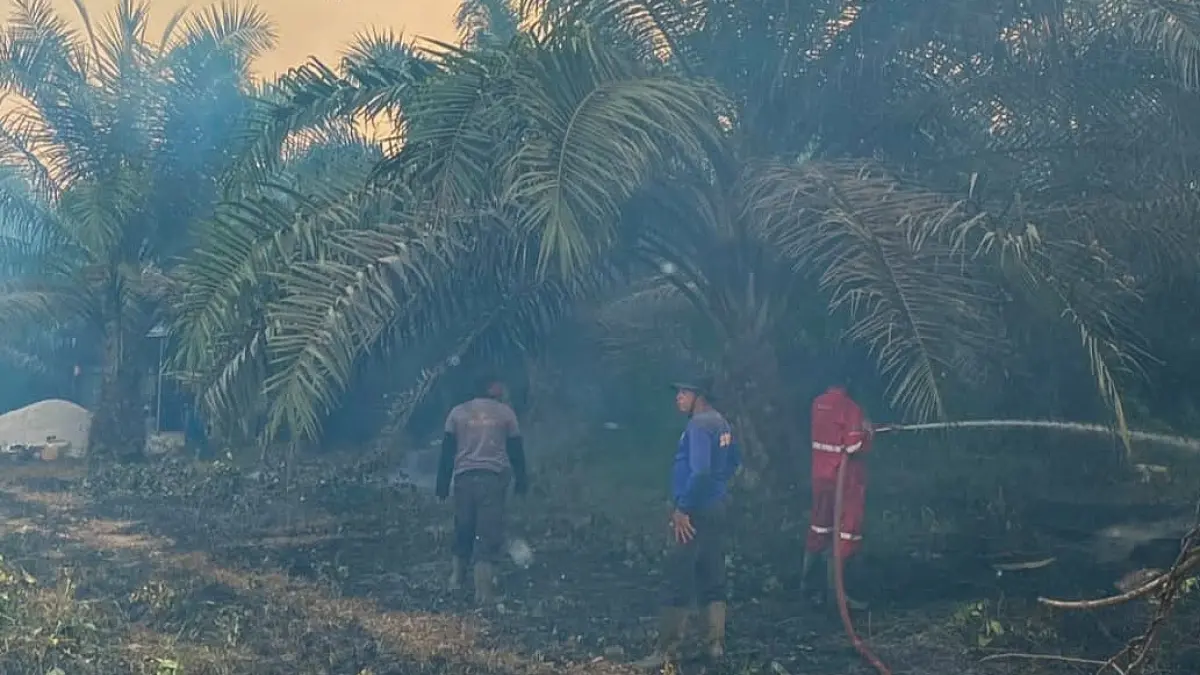 Tim gabungan memadamkan empat titik api di wilayah Desa Sembuluh II, Kecamatan Danau Sembuluh, Kabupaten Seruyan, Kamis (20/8) sekitar pukul 09.00 WIB.&nbsp;&nbsp;(ist)&nbsp;