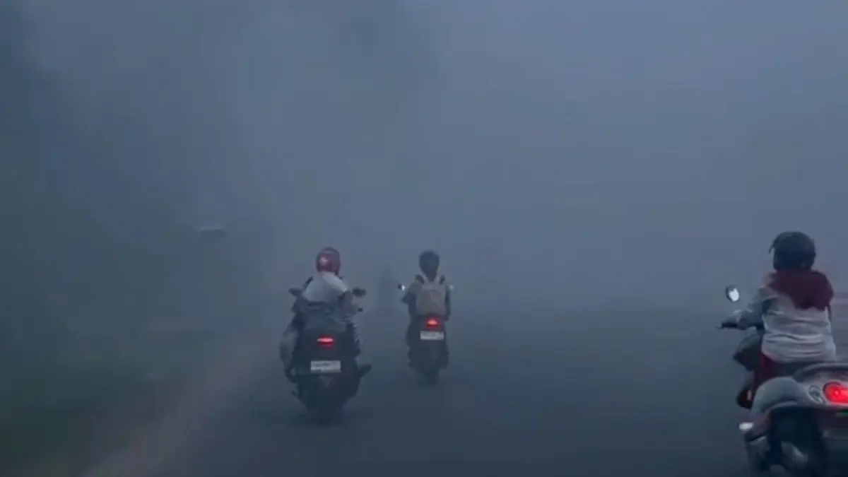Kabut asap yang mengepung Kota Pangkalan Bun, Kabupaten Kotawaringin Barat, Sabtu 22 Agustus 2026, pukul 06.00 WIB. (Warga/Radar Sampit)