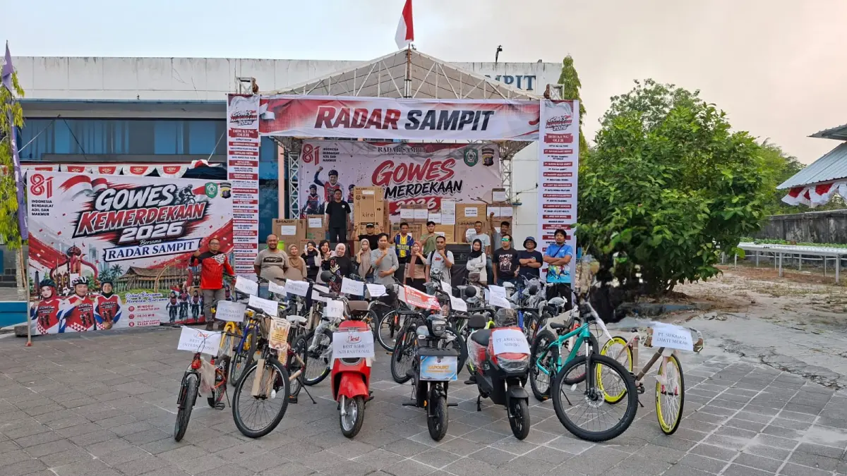 Persiapan Gowes Kemerdekaan Radar Sampit terus dimatangkan ribuan pesepeda besok akan bertemu dalam event besar tahunan. (Radar Sampit)