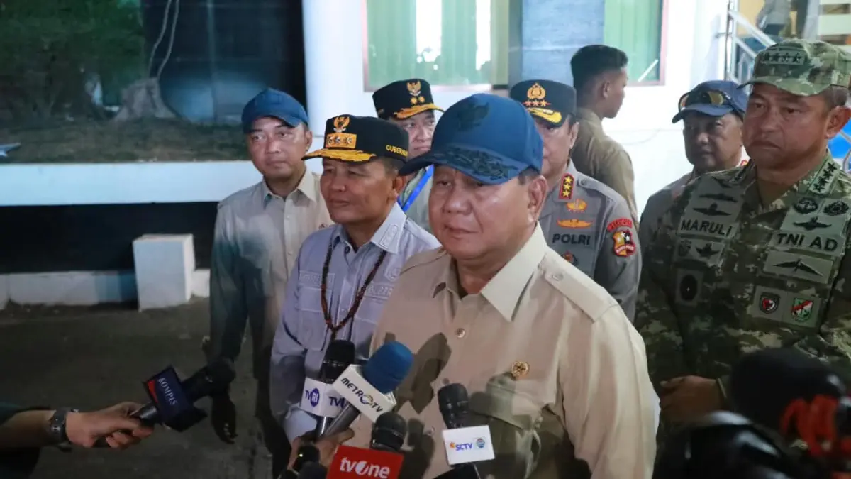  Presiden Republik Indonesia Prabowo Subianto tiba di Palangka Raya, Kalimantan Tengah, Sabtu (22/8/2026).  (Dodi/Radar Sampit)