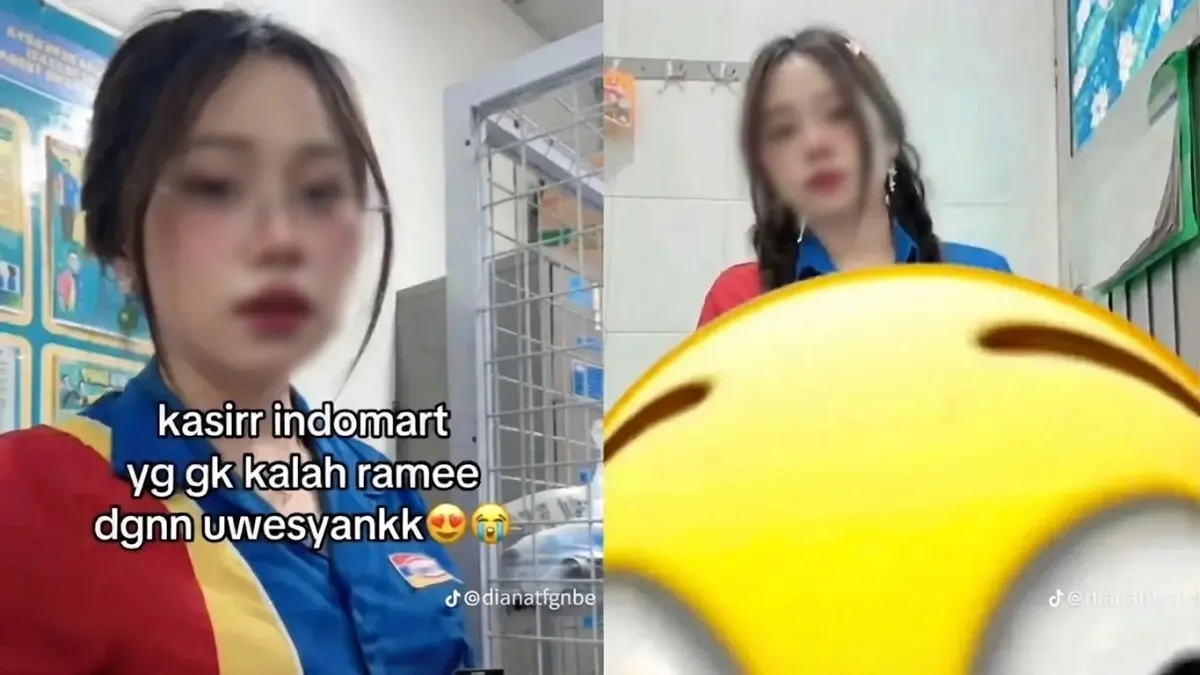 Video kasir Indomaret 7 menit ramai di TikTok. Klaim video full belum terbukti, sementara link mencurigakan berisiko mengarah ke phishing. (Tangkapan Layar)