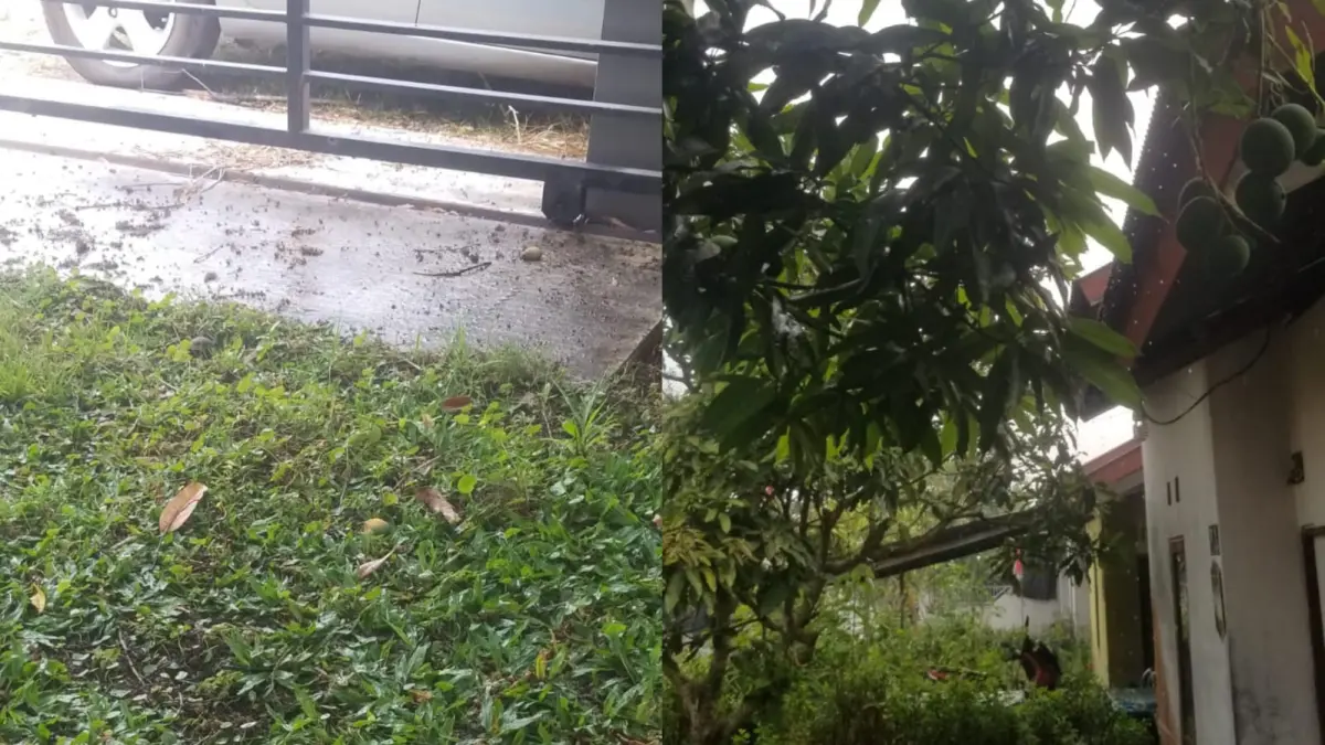 Hujan singkat akhirnya turun di tengah kepungan kebakaran hutan dan lahan di Palangka Raya. (Dodi/Radar Sampit)