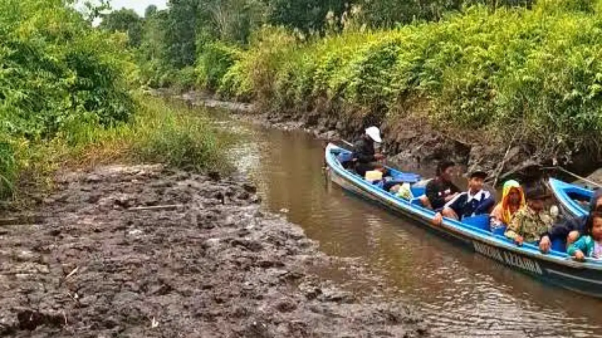 Jalur Sungai Hantipan yang berada di perbatasan Kabupaten Kotim, Kecamatan Pulau Hanaut dengan Kabupaten Katingan. (ist)