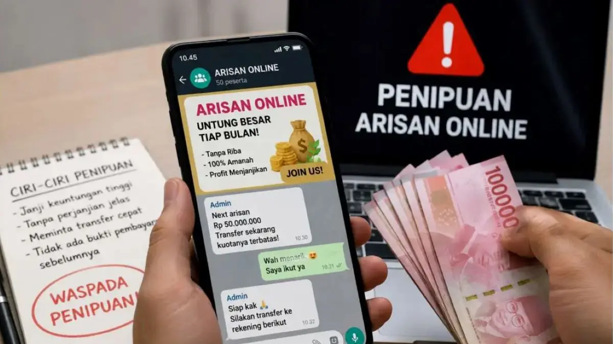 Ilustrasi arisan online. (Net)