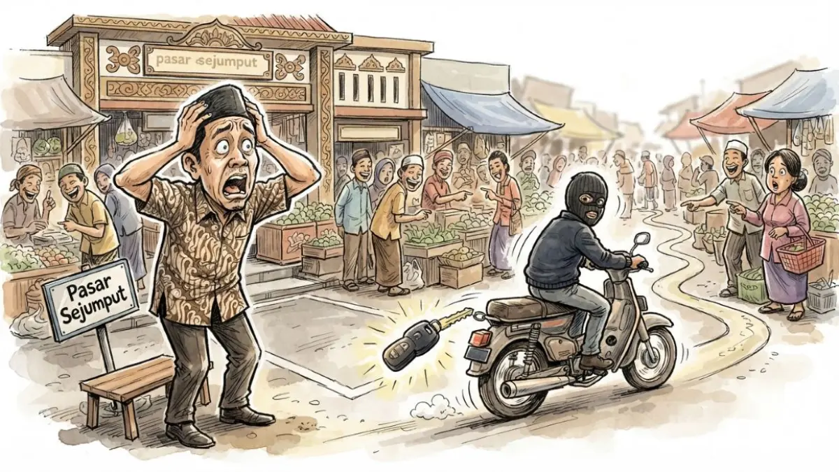ILUSTRASI: Pencurian sepeda motor/Mode AI