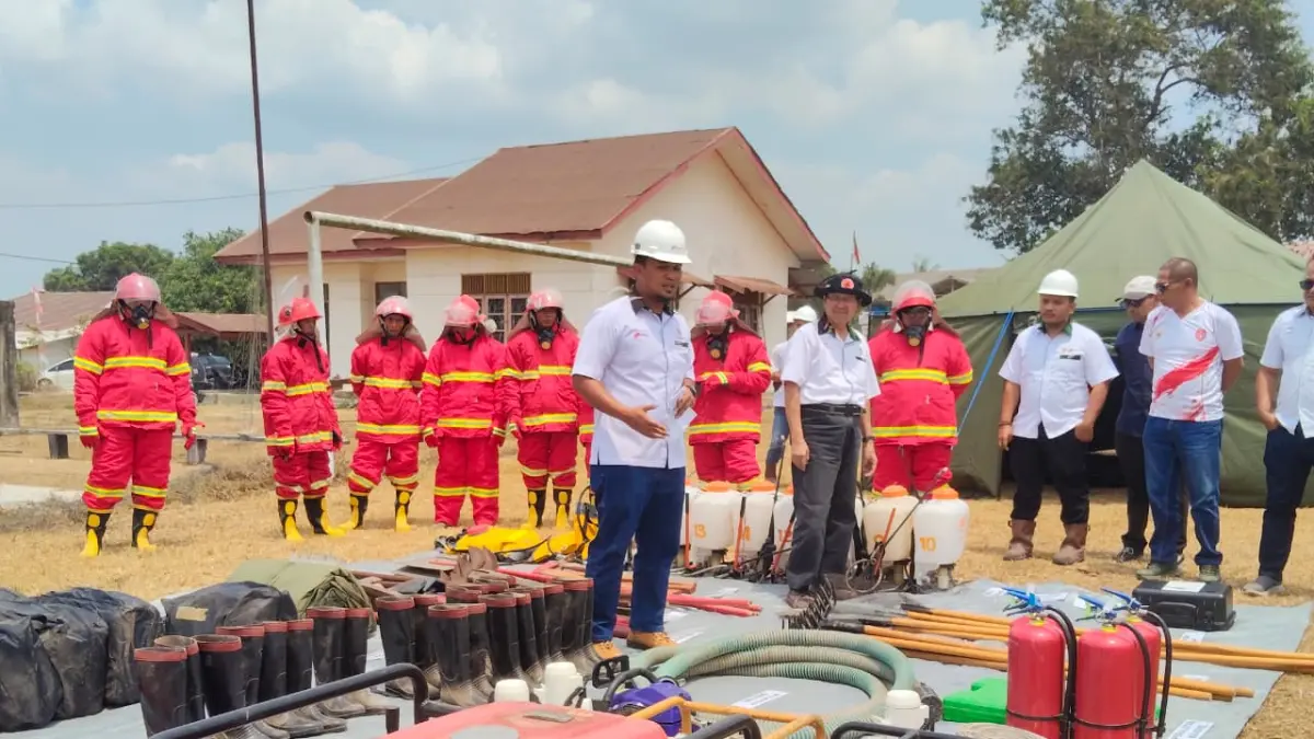 Minamas Plantation melalui anak usahanya, PT Indotruba Tengah (ITH), menggelar kegiatan Sosialisasi dan Apel Siaga Karhutla bersama stakeholders, Jumat (28/8/2026). (dok.Minamas Plantation)