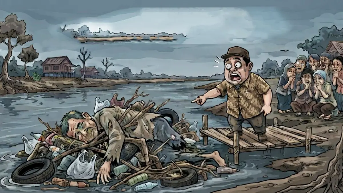 Ilustrasi penemuan mayat di Sungai Mentaya