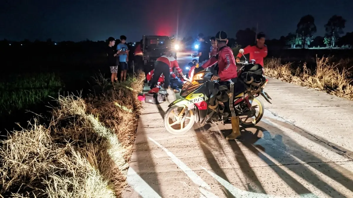 MUSIBAH : Kecelakaan di jalan Ahmad Shaleh ruas Pangkalan Bun menuju Kotawaringin Lama, Kabupaten Kotawaringin Barat, Kamis (3/9/2026) malam. FOTO: IST/RADAR SAMPIT 