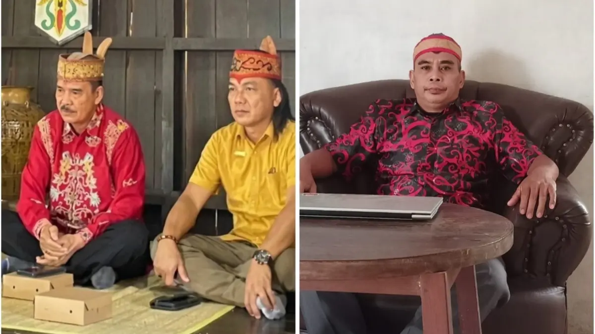 Tokoh Dayak Kotawaringin Barat, Kardianto, Marden, dan Martin Kukung. (istimewa)