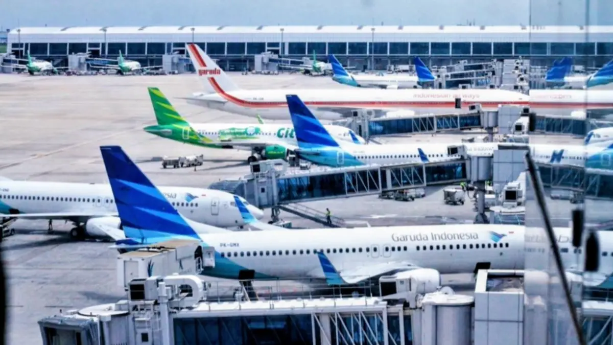 Sejumlah maskapai di Bandara Soekarno-Hatta.(net)