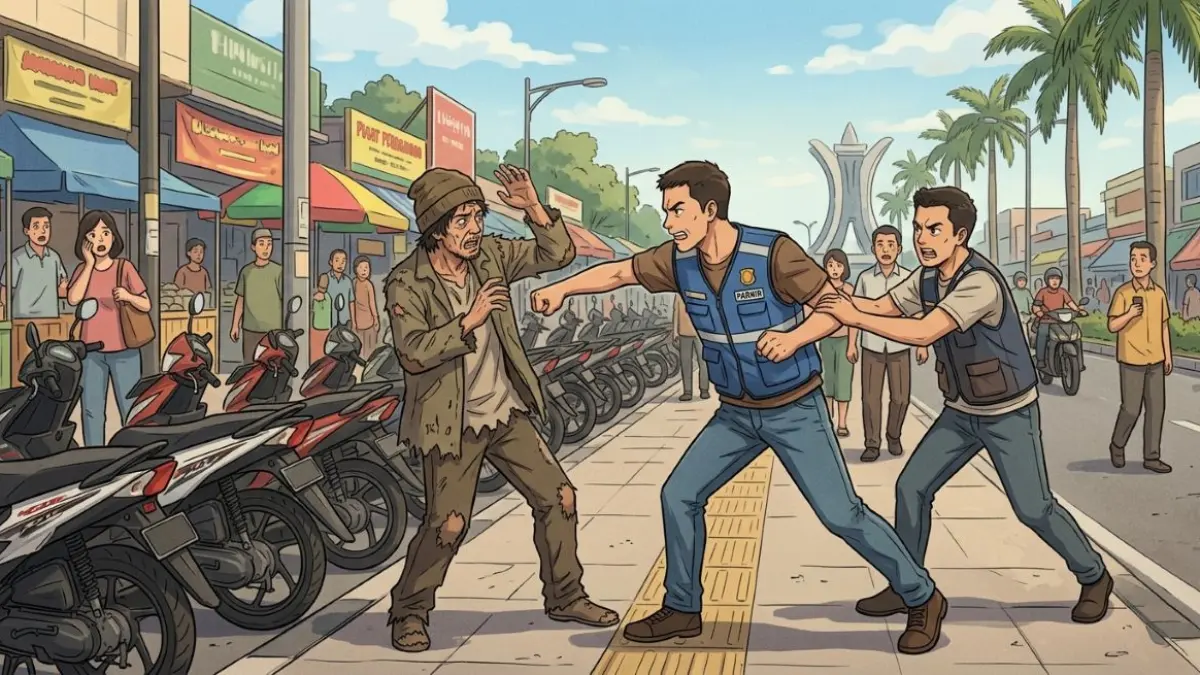 Ilustrasi perkelahian/Mode AI