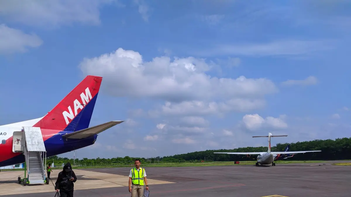 Penerbangan di Bandara H Asan Sampit. (Dok. Usay Nor Rahmad/Radar Sampit)