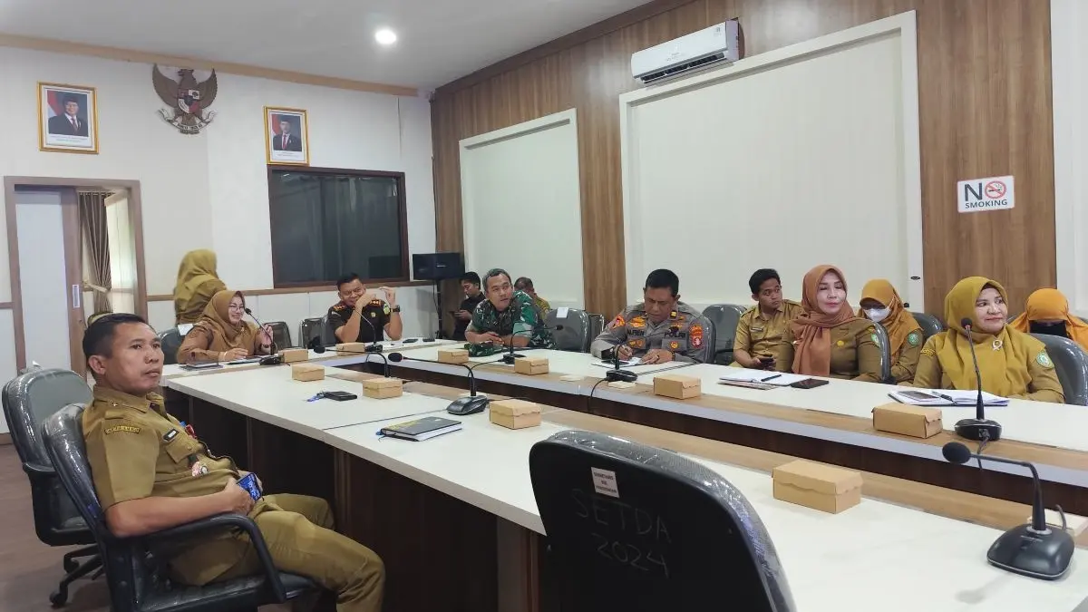RAKOR: Rapat koordinasi secara virtual dari Ruang Rapat Gedung B Setda Kotim bersama jajaran Perusahaan Pemegang HGU dan PBPH, Senin (7/9/2026). FOTO: YUNI/RADAR SAMPIT 