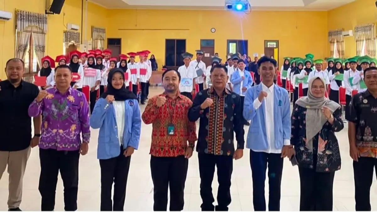 Wakil Bupati Sukamara Nur Efendi menghadiri kegiatan PKKMB Mahasiswa PSDKU Polnep Sukamara.&nbsp;(Fauziannur/Radar Sampit) 